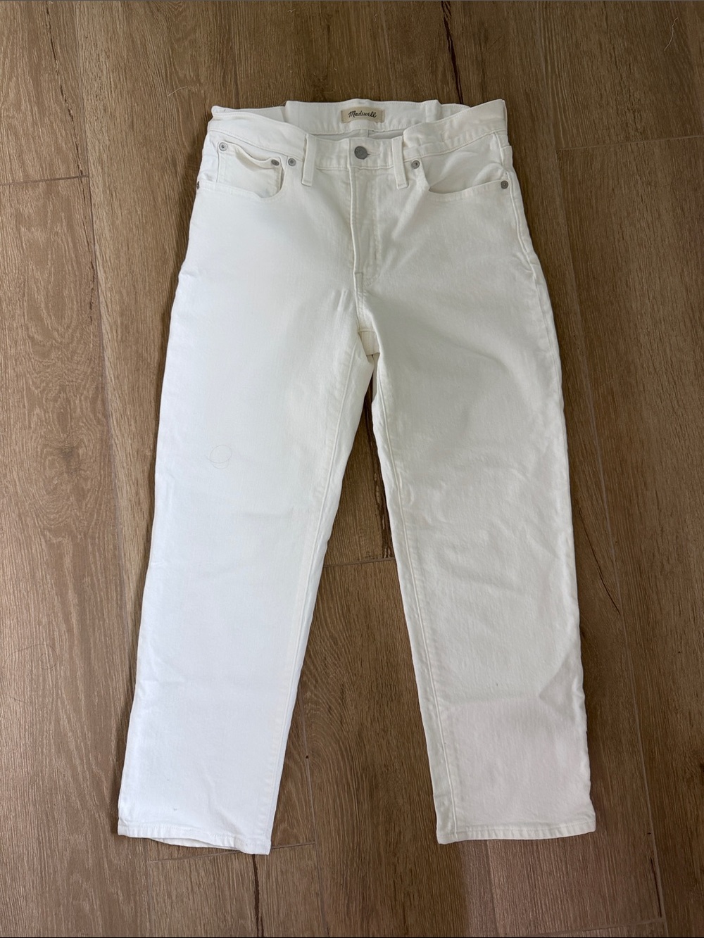 Madewell Men's White Straight Jeans